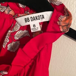 Red floral dress sundress